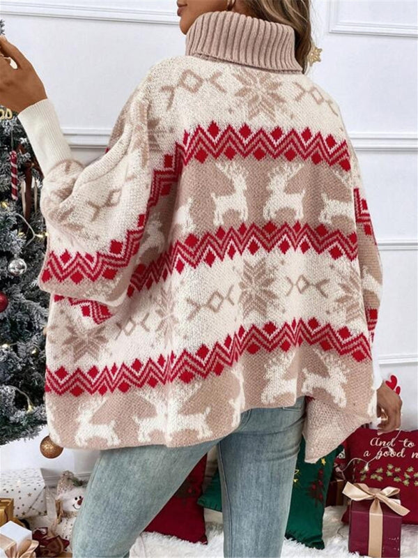 Stilvoller Oversize Rollkragen-Damenpullover, perfekt für lässige Frühlingslooks und höchsten Tragekomfort.
