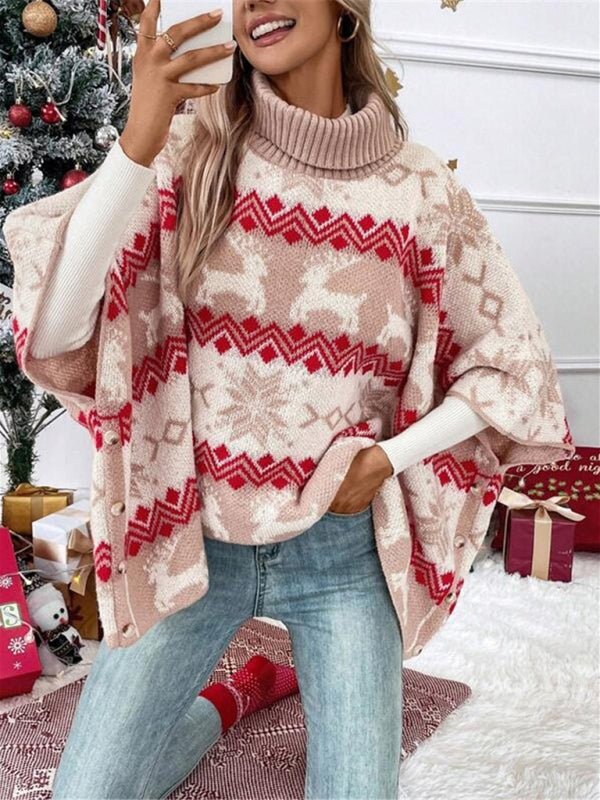 Trendiger Damen Frühling Oversize Rollkragenpullover, vielseitig kombinierbar, gemütlich und bequem für jeden Tag.
