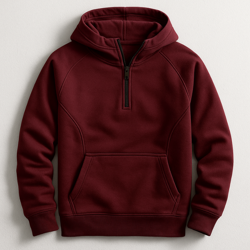 Seitenansicht eines stylischen Herren Sweatshirts Regular Fit, zeigt die bequeme Passform und hochwertige Verarbeitung.
