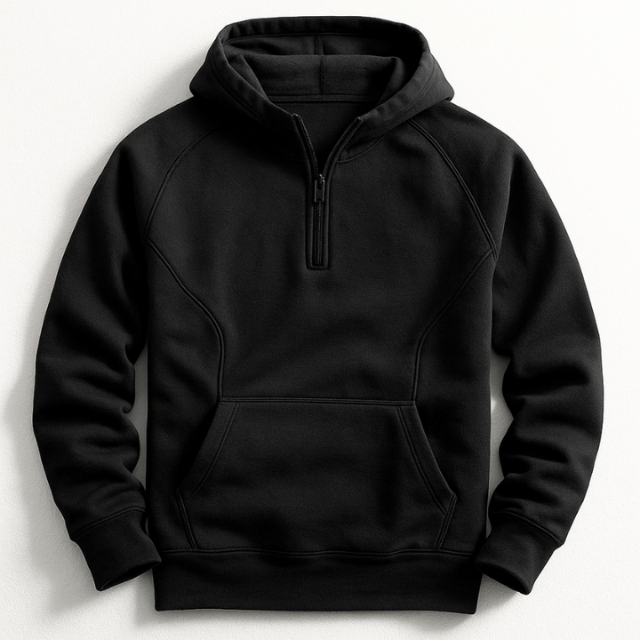 Moderner Herren Kapuzenpullover im Regular Fit, perfekt zum Layering mit einer Jacke. Vielseitiger Style für jede Gelegenheit.