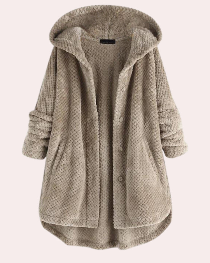 Langer warmer Damen Wintermantel mit Kapuze, wasserabweisend für Outdoor & kalte Tage. Optimaler Kälteschutz.