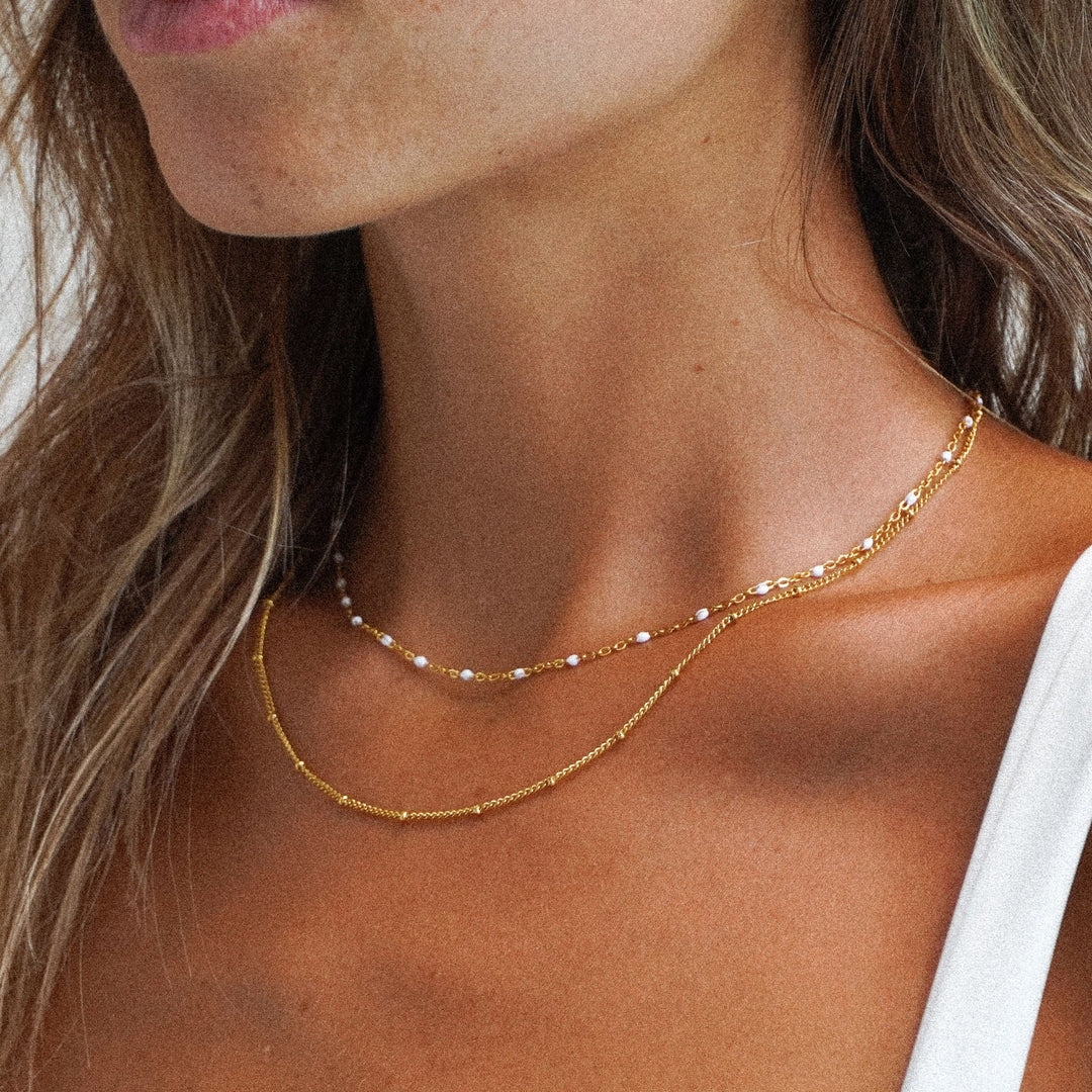 Wasserdichte Choker Halskette für Damen, filigraner Schmuck in Gold