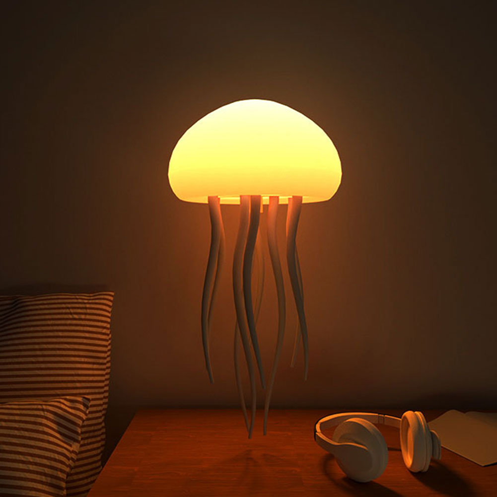 "LED Quallenlampe mit sanft leuchtenden, lebensechten Quallen für beruhigende Meeresatmosphäre und faszinierendes Lichtspiel.