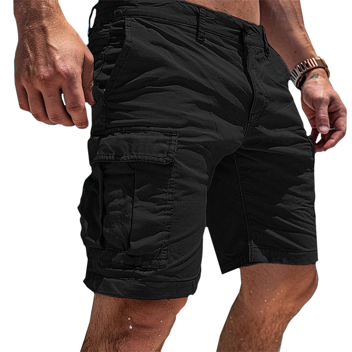Herren Cargo-Shorts James in Beige – leichte Stoffhose für Sommer und Abenteuer, mit praktischen Seitentaschen und bequemem Schnitt.