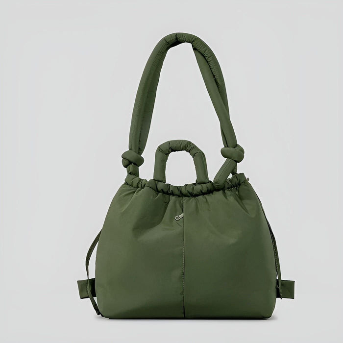 "Leichte Damen Pufferhandtasche mit stilvollem Design, ideal für jeden Anlass, in verschiedenen trendigen Farben erhältlich."
