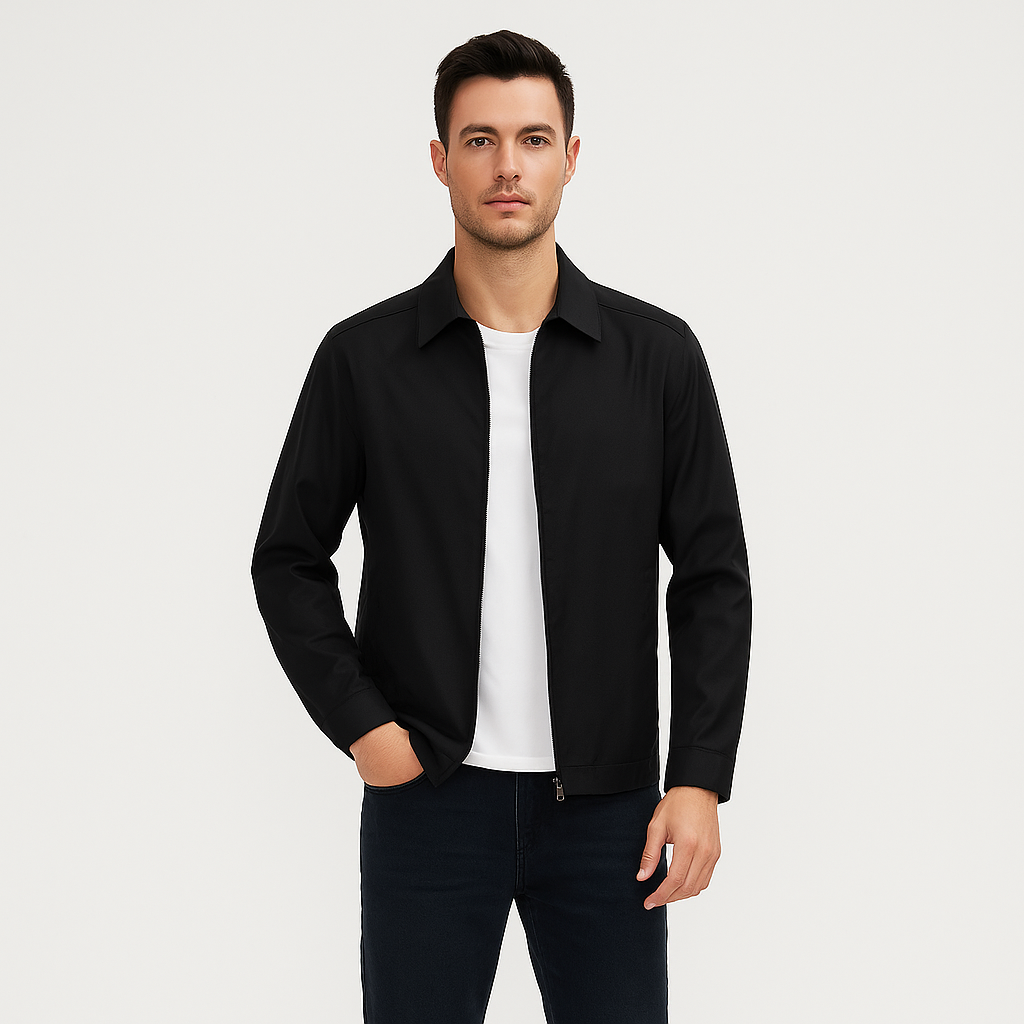 Leichte Herren Übergangsjacke, schmal geschnitten, perfekt für Frühling & Herbst. Komfortabel und stilvoll für Freizeitmode.