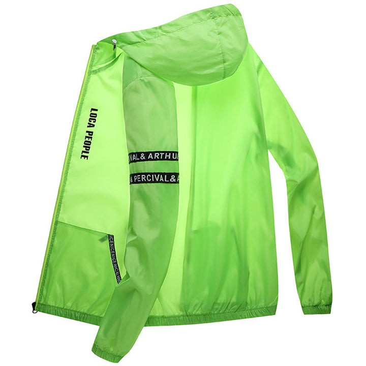 Robuste Herren Windbreaker Outdoorjacke, wasserabweisend & atmungsaktiv, ideal als Wander- oder Fahrradjacke.