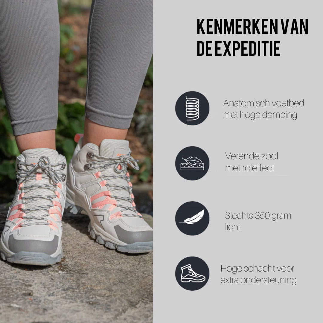 Leichte orthopädische Wanderschuhe für Damen mit abnehmbarem Riemen, rutschfester Sohle und wasserfester Oberfläche.