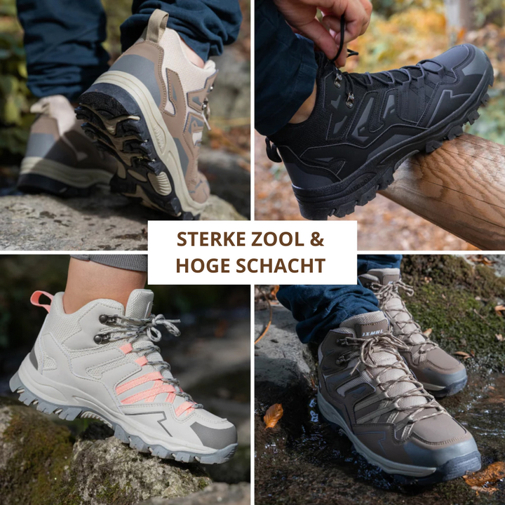 Leichte orthopädische Wanderschuhe für Damen mit abnehmbarem Riemen, rutschfester Sohle und wasserfester Oberfläche.