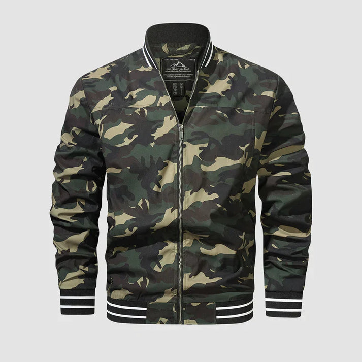 "Leichte zweifarbige Herrenjacke, modern und stilvoll, mit bequemer Passform und zeitgemäßer Eleganz."