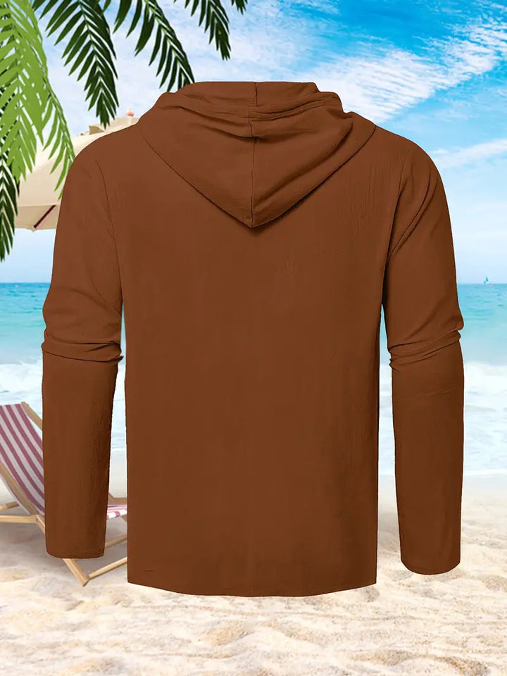 Vielseitiges Herren Sommer-Kapuzenhemd, modern und bequem für jeden Anlass.