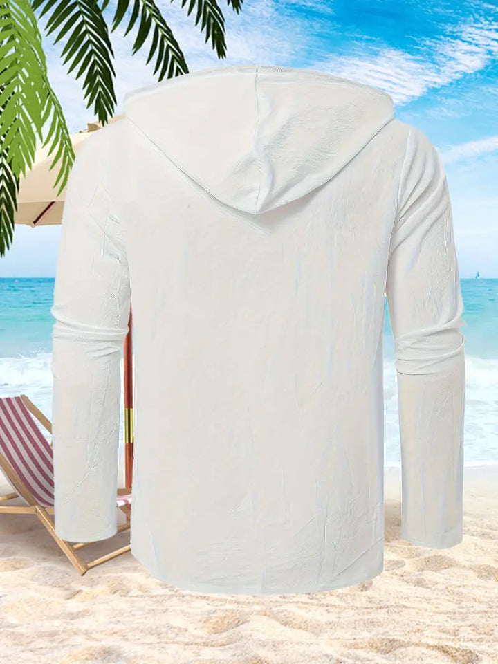 Herren Kapuzenhemd, lässiges leichtes Sommer-Oberteil, ideal für entspannte Tage.