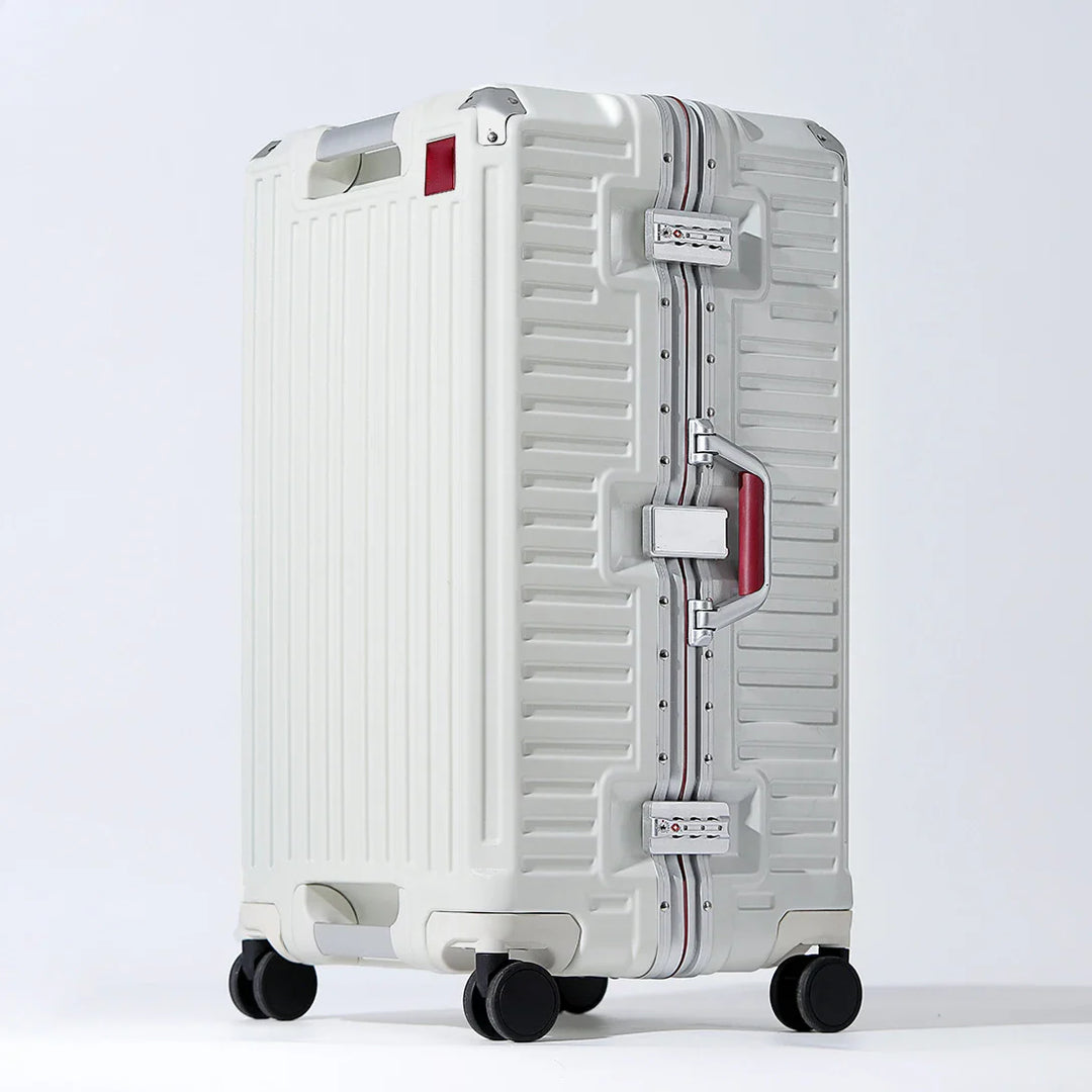 Moderner Lissabon Reisetrolley mit Breitgriff & Hartschale. Ideal als Kabinengepäck, leicht zu ziehen mit 360°-Rollen.