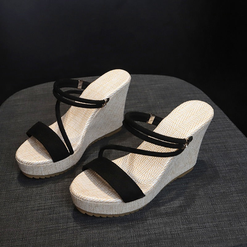 Stylische Damen Keilsandalen, elegant & bequem. Perfekte Sommerschuhe mit Keilabsatz, ideal für warme Tage und modische Looks.