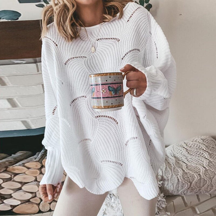 Locker gestrickter Damen Pullover, stilvoll & bequem. Perfekter Langarm-Strickpullover für Freizeit & Alltag im Herbst.