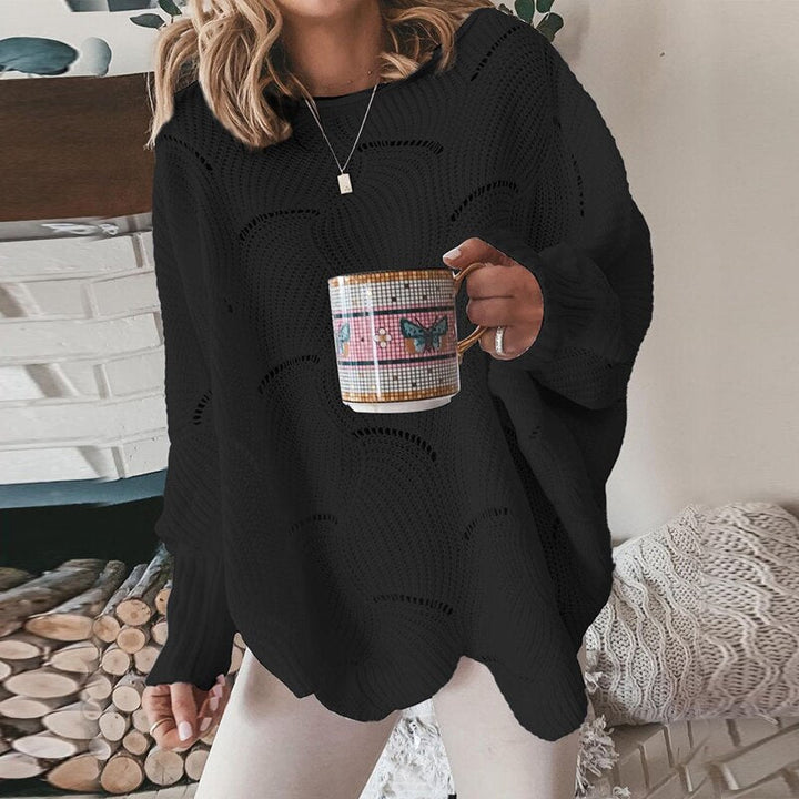 Bequemer Damen Strickpullover, locker geschnitten. Gemütlicher Langarm-Pullover für stilvolle Herbst- & Wintertage.