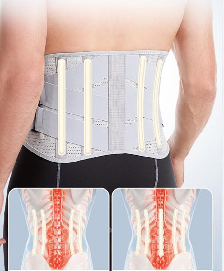 "Lumbale schmerzlindernde Bandage, ergonomisches Design, atmungsaktiv, verstellbare Gurte, 360°-Kompression, Rückenschmerz"