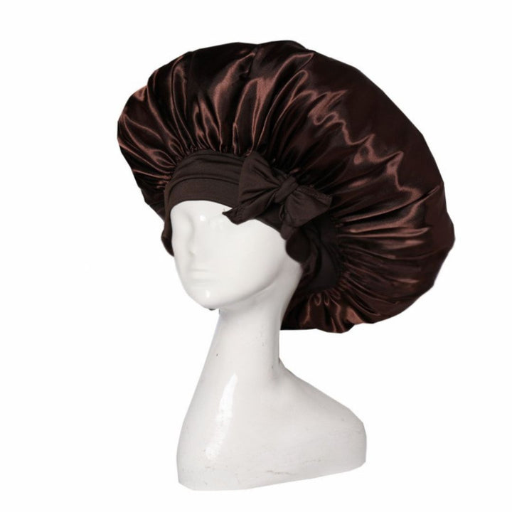 "Luxuriöse seidene Schlafhaube in elegantem Design, schützt und pflegt Haare über Nacht, ideal für gesunde Haarpflege."