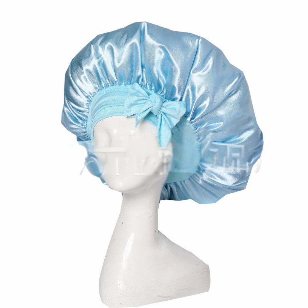 "Luxuriöse seidene Schlafhaube in elegantem Design, schützt und pflegt Haare über Nacht, ideal für gesunde Haarpflege."