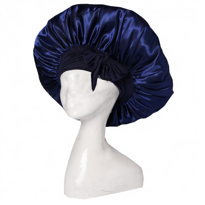 Elegante Schlafhaube in Rosa, schützt und pflegt Haare über Nacht, ideal für gesunde Haarpflege.