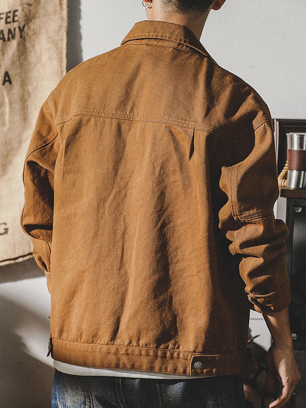 Stilvolle Retro Herrenjacke mit langen Ärmeln, perfekt für Freizeit und Alltagsabenteuer.