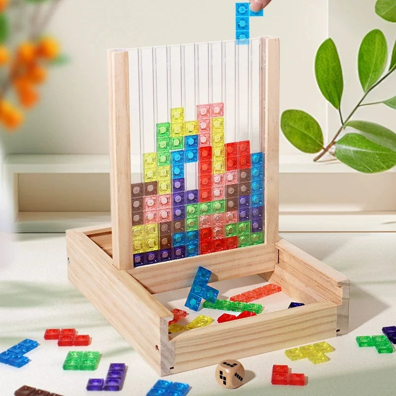 Magisches Tetris Spiel aus Holz - Nachhaltig & Pädagogisch
