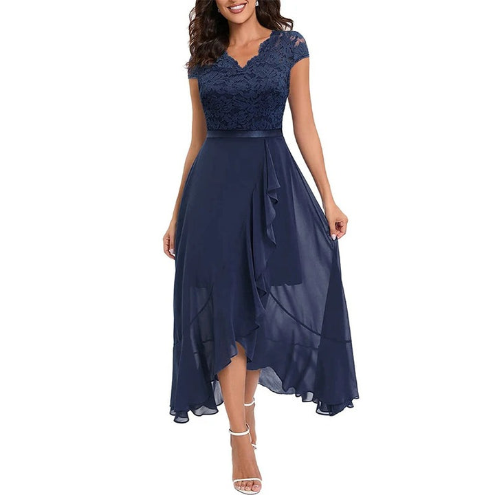 Damen Midi Hochzeitsgastkleid Stickerei – Eleganter Look