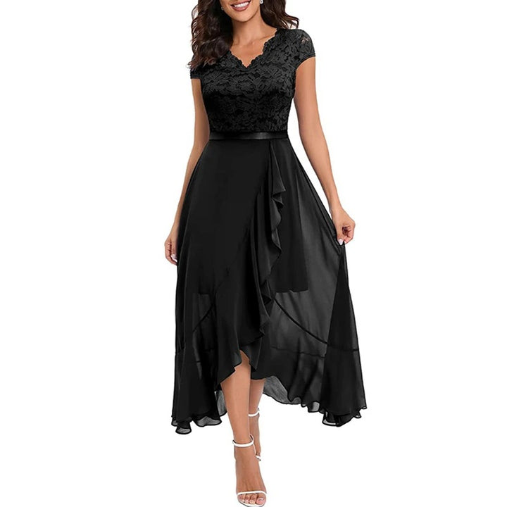 Damen Midi Hochzeitsgastkleid Stickerei – Eleganter Look