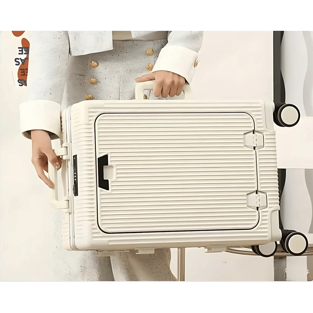 Eleganter Manhattan Pro Reisetrolley mit 360°-Spinner-Rädern für müheloses Reisen.