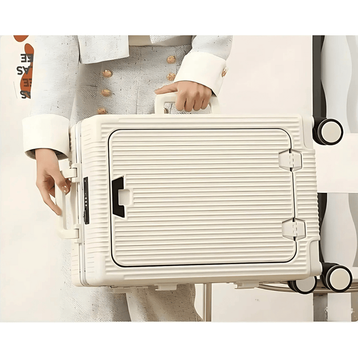 Eleganter Manhattan Pro Reisetrolley mit 360°-Spinner-Rädern für müheloses Reisen.
