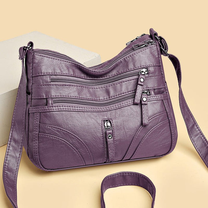 Geräumige Vintage Damentasche, organisiertes Innenleben, als Schultertasche oder Umhängetasche nutzbar.
