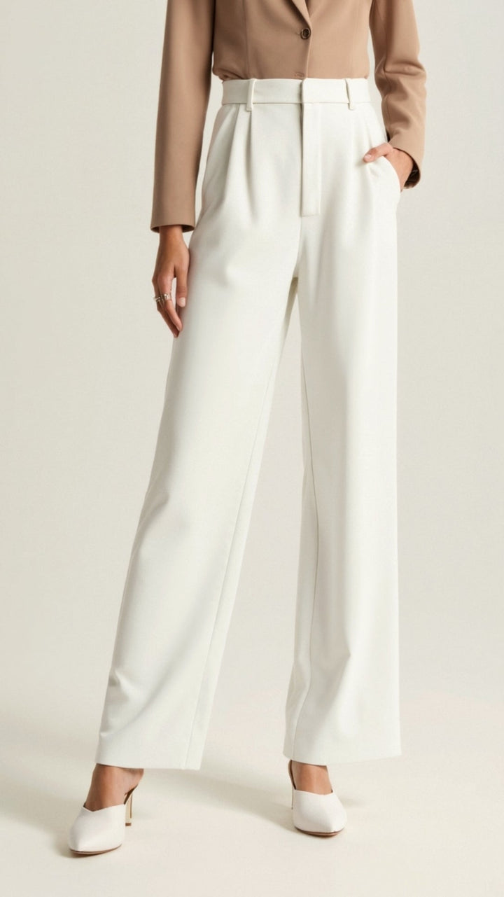 Stilvolle Melanie Damenhose: Weites Bein, hohe Taille. Moderner Schnitt für Eleganz & Komfort.