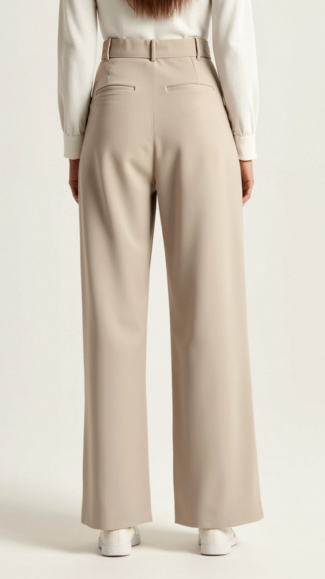 Komfortable Melanie Weitbeinige Hose mit hoher Taille. Vielseitige Damenhose für Sommer und Casual.