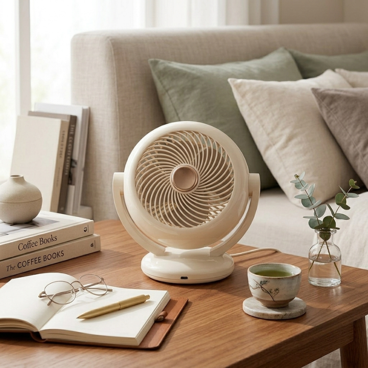 Stilvoller Mini Ventilator in modernem Design, wiederaufladbar. Perfekt als Hand- oder Tischventilator.