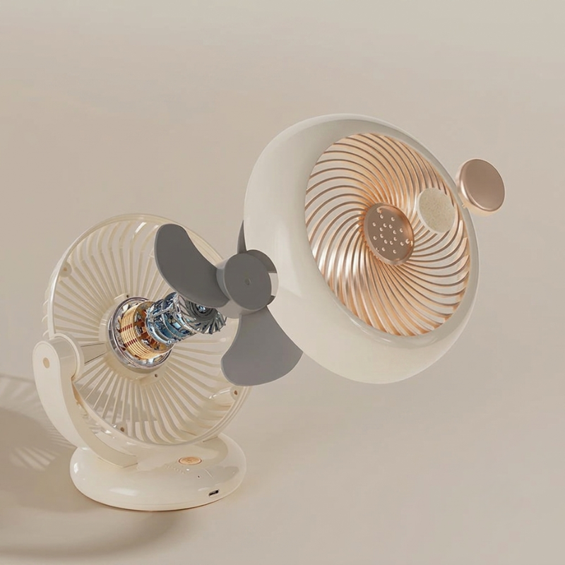 Vielseitiger Mini Ventilator: Handventilator oder Tischventilator. Wiederaufladbar, tragbar & leistungsstark.