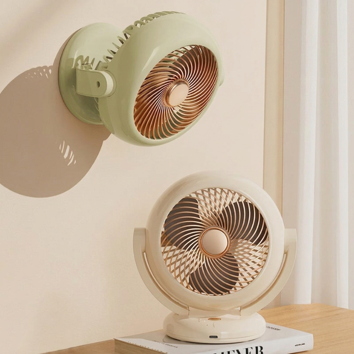 Kabelloser Mini Ventilator, einstellbar, ideal für Reisen oder Schreibtisch. Sofortige, tragbare Kühlung.