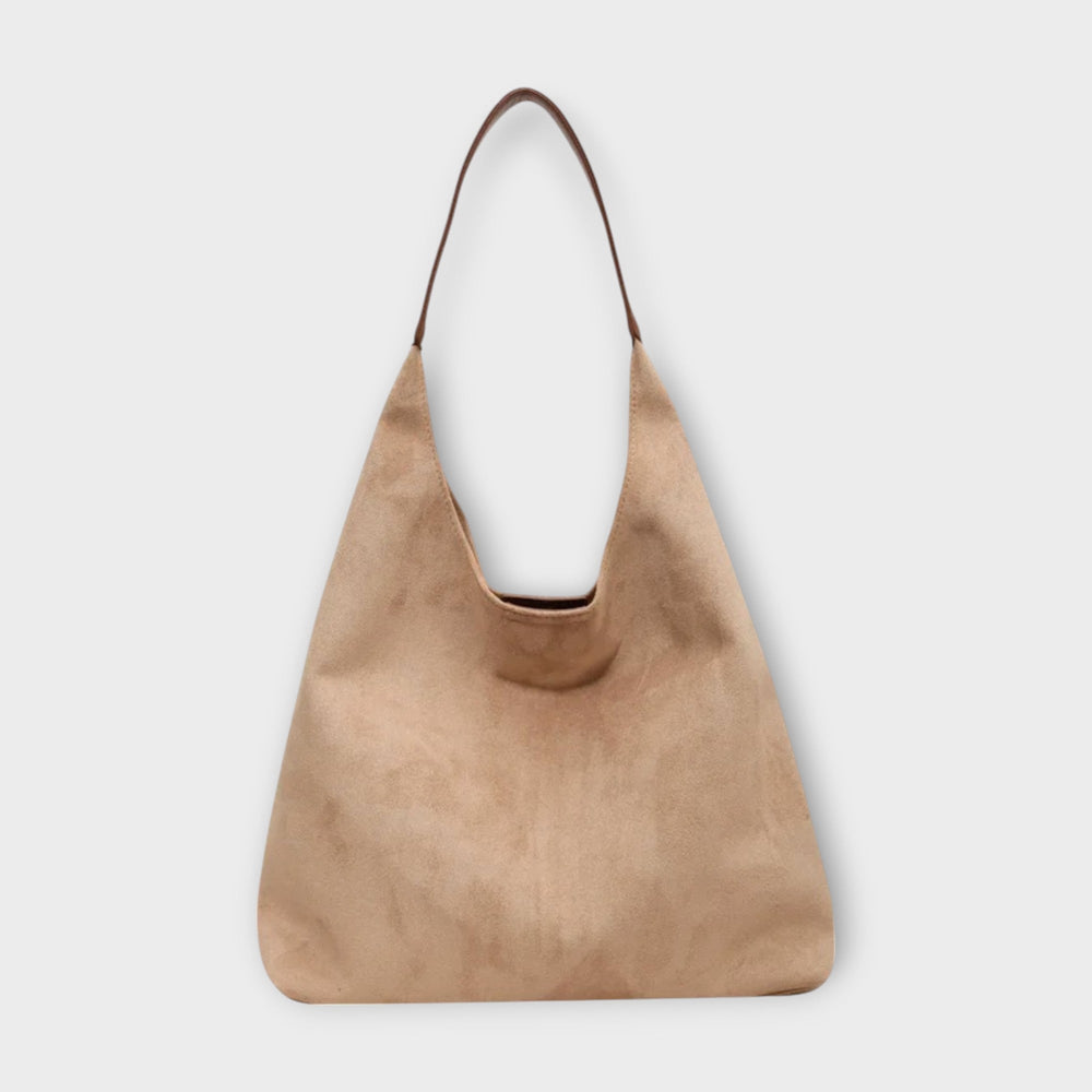 Stilvolle braune Damen-Schultertasche im minimalistischen Look, perfekte elegante Handtasche für den Alltag.