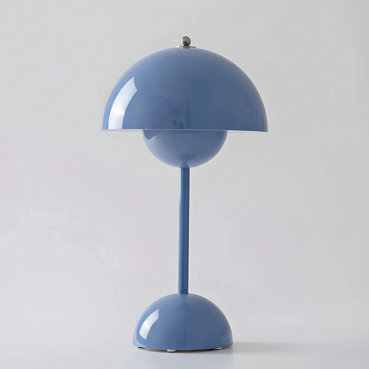 Tischlampe in modernem, minimalistischem Design, Edelstahl, LED, für sanfte Ambientebeleuchtung und Dekoration.