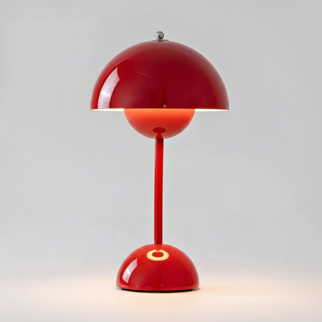 Skandinavische Tischlampe, minimalistisch, LED, Edelstahl, sorgt für angenehmes Stimmungslicht im Schlafzimmer.