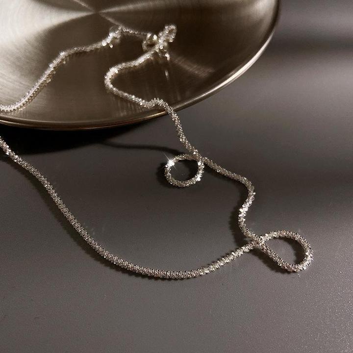 Hochwertiges 925er Silber Halsketten-Set mit Sternenlicht-Motiv, perfekte Geschenkidee für Damenschmuck.