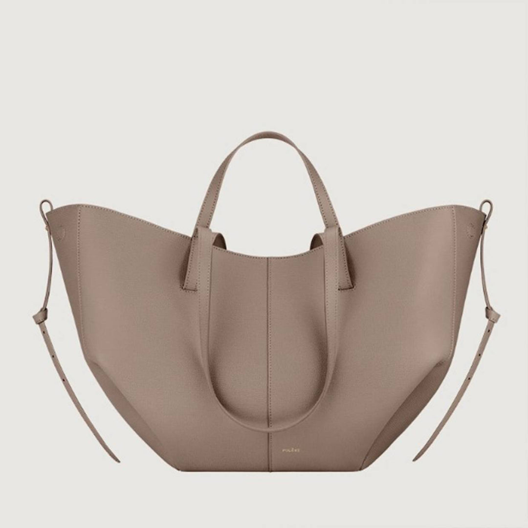 Vielseitige Damen-Handtasche in Taupe, ideal als elegante Alltagstasche, kombiniert Stil und Komfort.
