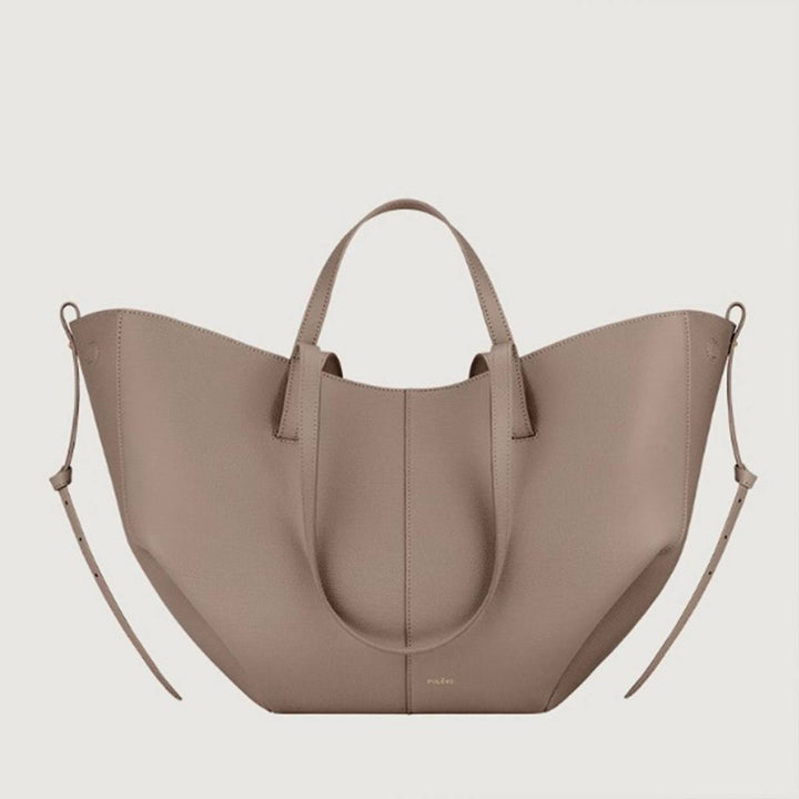 Vielseitige Damen-Handtasche in Taupe, ideal als elegante Alltagstasche, kombiniert Stil und Komfort.