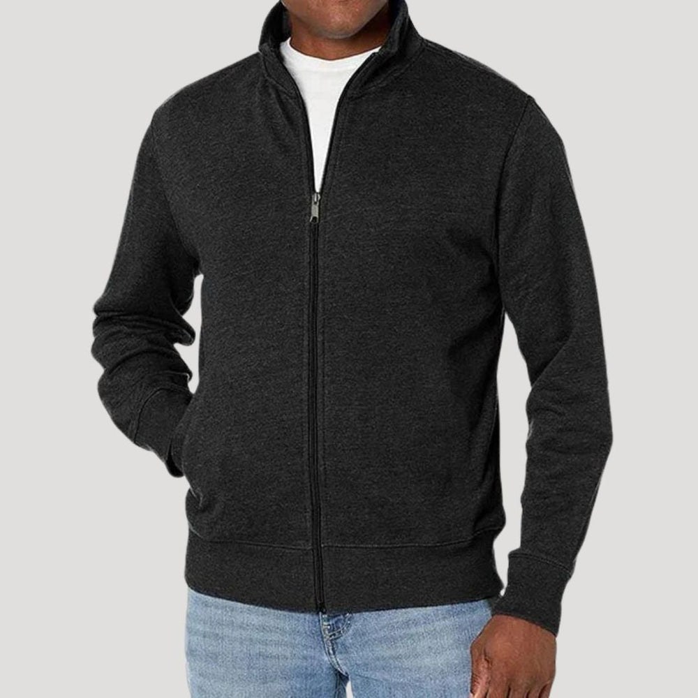 Bequeme Herren-Freizeitjacke mit Reißverschluss, ideal für Casual-Looks & Outdoor-Aktivitäten.