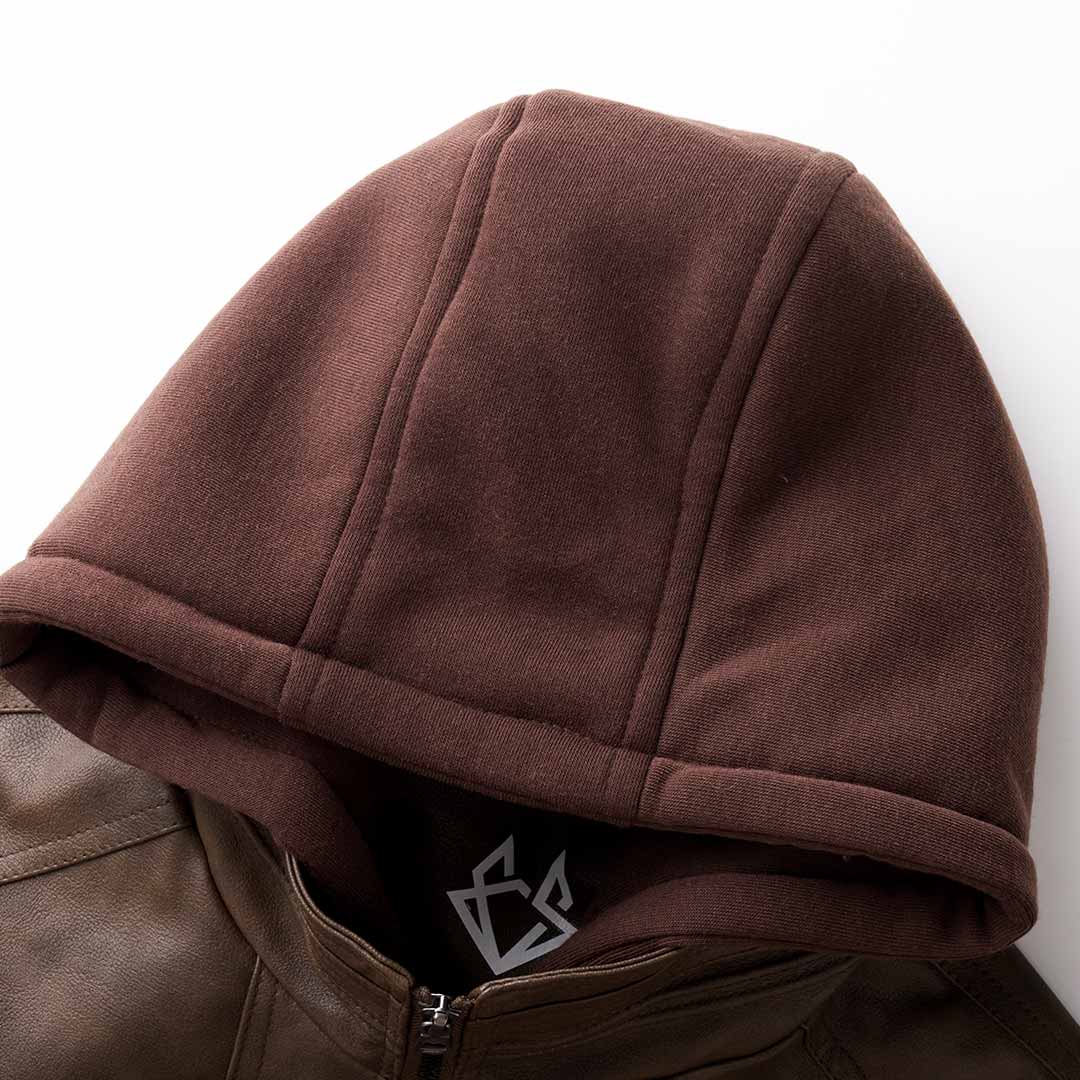 Schwarze Herren Jacke mit Kapuze; moderne, stilvolle und bequeme Männermode, auch in Übergrößen.
