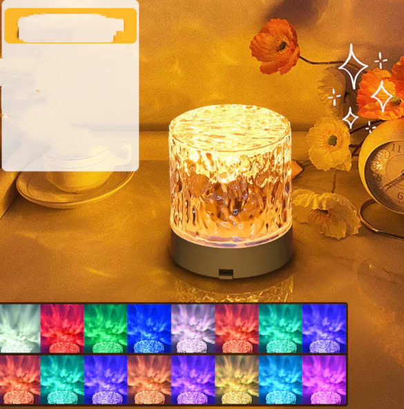 "Moderne kabellose LED-Stimmungsleuchte mit RGB-Farbwechsel, elegante Optik, flexibel platzierbar, mit Fernbedienung steuerba