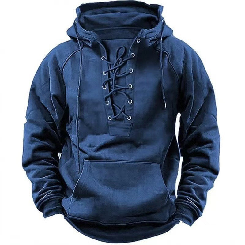 Vielseitiger Unisex Kapuzenpullover für Herren, ideal für Herbst & Winter. Sportlicher Hoodie mit Kapuze.