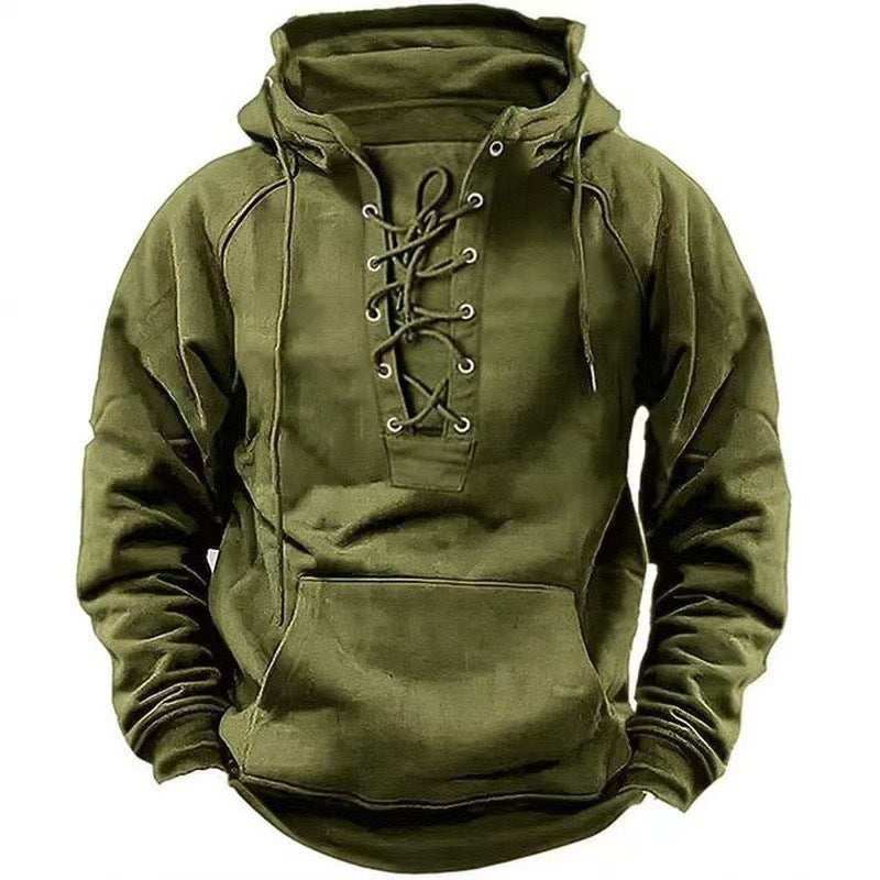 Lässiger Herren Hoodie mit verstellbarer Kapuze, perfekt für Sport & Freizeit. Bequemer Kapuzenpullover.