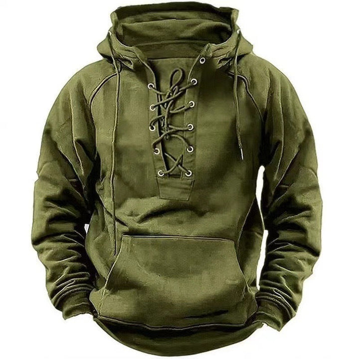 Lässiger Herren Hoodie mit verstellbarer Kapuze, perfekt für Sport & Freizeit. Bequemer Kapuzenpullover.
