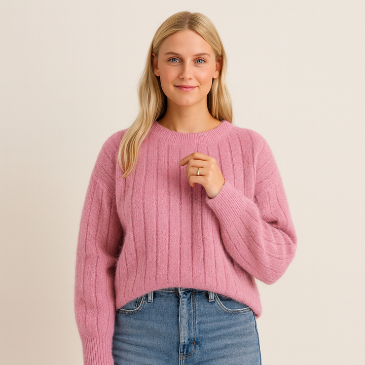 Moderner, warmer Damen Strickpullover für gemütliche Wintertage und einen eleganten Alltags-Look.