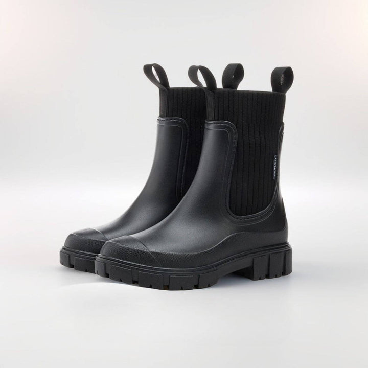 Modische, wasserdichte Damen-Regenstiefel, knöchelhoch, ideal für nasse Tage und Spaziergänge.